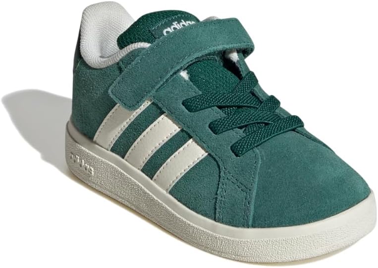 adidas Baby-Boy's Grand Court 2.0 Elastic Lace & Strap Sneaker